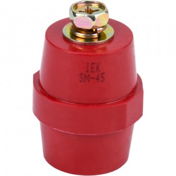 Изолятор IEK SM45 (М8) силовой с болтом - YIS11-45-14-B Изолятор IEK SM45 (М8) силовой с болтом - YIS11-45-14-B