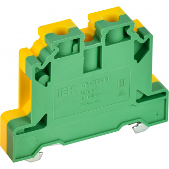 Колодка клеммная IEK CTS-PEN земля 10мм2 желто-зеленая