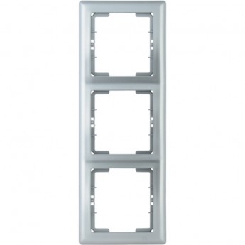 Рамка 3-местная вертикальная IEK РВ-3-БС BOLERO серебряный - EMB31-K23 Рамка 3-местная вертикальная IEK РВ-3-БС BOLERO серебряный - EMB31-K23