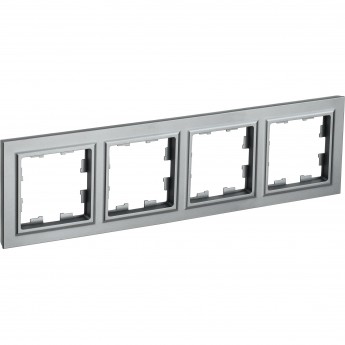 Рамка 4 поста IEK BRITE РУ-4-БрС сталь Рамка 4 поста IEK BRITE РУ-4-БрС сталь