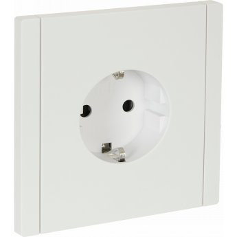 Розетка IEK FORTEPIANO с заземлением, с защитными шторками, безвинтовое крепление, 16А FP213 белый FP-R14-16-1-K01