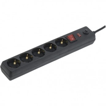 Сетевой фильтр IEK СФ-05К-выкл. 5 мест 2Р+PЕ/5метров 3х1мм2 16А черный - WFP10-16-05-05-ZK-K02 Сетевой фильтр IEK СФ-05К-выкл. 5 мест 2Р+PЕ/5метров 3х1мм2 16А черный - WFP10-16-05-05-ZK-K02